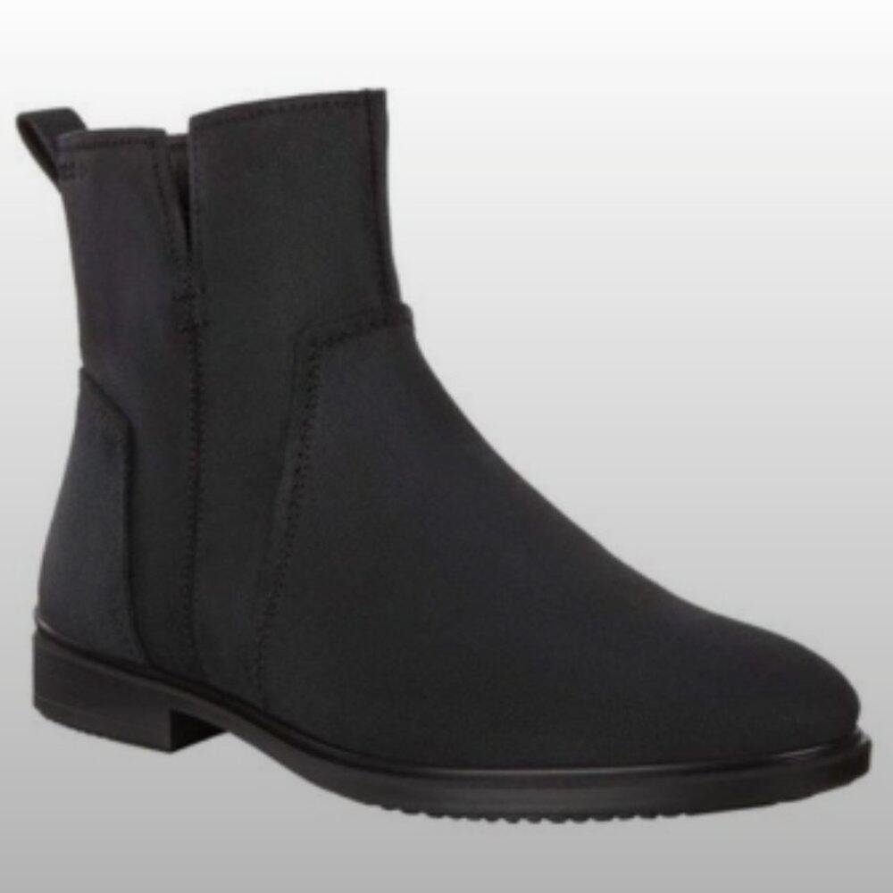 NWOT Ecco Touch 15 Suede Ankle Boot Booties Black 41 10